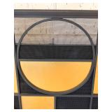 Mid-Century Modern Style Metal Fireplace Screen 38 X 30.5 in