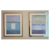 Pair of Framed Abstract Wall Art 24 X 30 in (Lot of 2)