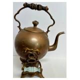 Copper Tea Kettle With Stand & Lid