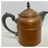 Vintage Copper & Brass PItcher and Art Nouveau Candelabra Mixed Lot