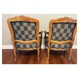 Pair of Upholstered Mahogany Armchairs