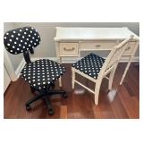 Vanity Desk, Chair & Rolling Chair Set (3 Piece)