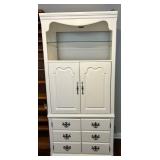 White Curio Cabinet With Glass Shelf 36 X 21 X 79 in