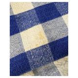 Blue & White Linen Tablecloth & Napkins Mixed Lot