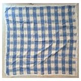 Blue & White Linen Tablecloth & Napkins Mixed Lot