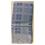 Blue & White Linen Tablecloth & Napkins Mixed Lot
