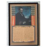 Framed Civil War Tribute Pair - Lincoln & Stonewall Jackson (Lot of 2)