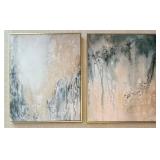 Framed Abstract Canvas Wall Art (Lot of 2)