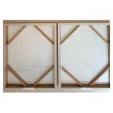Framed Abstract Canvas Wall Art (Lot of 2)