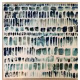 Mixed Lot: Painted Chair & Abstract Canvas