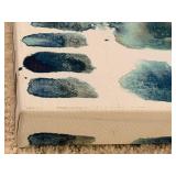 Mixed Lot: Painted Chair & Abstract Canvas
