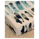 Mixed Lot: Painted Chair & Abstract Canvas