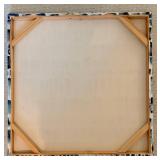 Mixed Lot: Painted Chair & Abstract Canvas