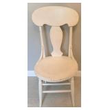 Mixed Lot: Painted Chair & Abstract Canvas