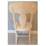 Mixed Lot: Painted Chair & Abstract Canvas