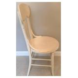 Mixed Lot: Painted Chair & Abstract Canvas