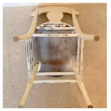 Mixed Lot: Painted Chair & Abstract Canvas