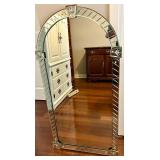 Mirrored Venetian Arched Wall Mirror 28 X 48 in