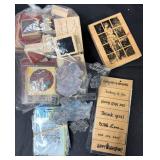 Assorted Scrapbook Supplies including Sizzix Big Shot Plus Die Cutting Machine & Supplies in Blue Tote