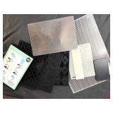 Assorted Scrapbook Supplies including Sizzix Big Shot Plus Die Cutting Machine & Supplies in Blue Tote