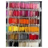 Mixed Embroidery Floss Assortment in Storage Containers including DMC