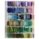 Mixed Embroidery Floss Assortment in Storage Containers including DMC