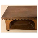 Copper Decorative Stand With Scalloped Trim