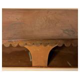 Copper Decorative Stand With Scalloped Trim