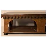 Copper Decorative Stand With Scalloped Trim