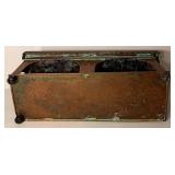 Copper Decorative Stand With Scalloped Trim
