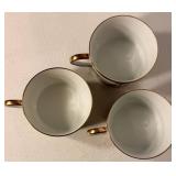 Christian Dior Casablanca Fine China 3 Cup Set & Gilt Sphere Mixed Lot