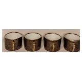 Fitz and Floyd Shagreen Fine Porcelain Cups (Lot of 4)