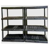 Heavy-Duty Plastic Shelving Units (Lot of 2) 35 X 24 X 54 in Each