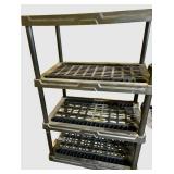 Heavy-Duty Plastic Shelving Units (Lot of 2) 35 X 24 X 54 in Each