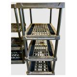 Heavy-Duty Plastic Shelving Units (Lot of 2) 35 X 24 X 54 in Each