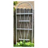 White Metal Garden Trellis 28 X 79 in #1 (Lots 118, 120, & 121 are Matching)