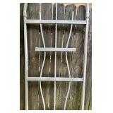 White Metal Garden Trellis 28 X 79 in #1 (Lots 118, 120, & 121 are Matching)