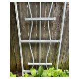 White Metal Garden Trellis 28 X 79 in #3 (Lots 118, 120, & 121 are Matching)