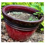 Burgundy Planter Pots (Lot of 4) SEE ALL PHOTOS
