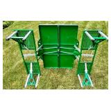 Green Folding Picnic Table With Benches