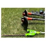 Black & Decker GrassHog Trimmers, Green Cordless Trimmer & Chargers Mixed Lot