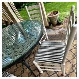 Outdoor Patio Dining Set With Table, 4 Chairs & Bench