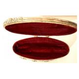 Godinger Silver Art Jewelry Casket With Costume Faux Pearl Necklace