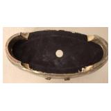 Godinger Silver Art Jewelry Casket With Costume Faux Pearl Necklace