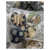 Mixed Glass Beads, Buttons & Jewelry Findings Assortment