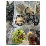 Mixed Glass Beads, Buttons & Jewelry Findings Assortment