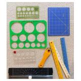 Mixed Lot: Drafting Rulers, Templates & Paper Trimmers and more!!