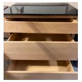 Wood 3-Drawer Dresser With Granite Top 37 X 25 X 36 in - (Lots 170 and 171 are coordinating)