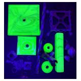 Uranium Slag Glass Lamp Parts Mixed Lot