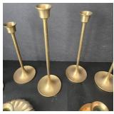 Vintage Brass Candlesticks & Candle Holders (Lot of 8)